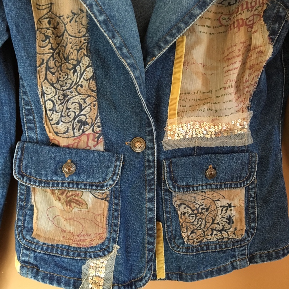 Vintage New Direction Patchwork Denim Jacket - image 3
